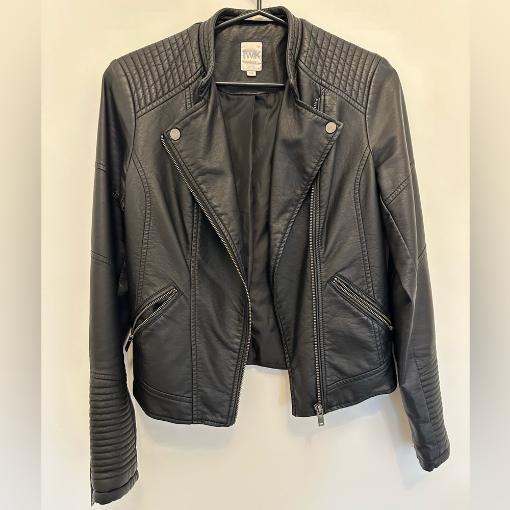 Faux Leather Moto Jacket